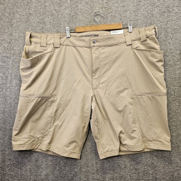 Duluth Trading Shorts Men 48 Beige Flexpedition Cargo Stretch Relaxed Fit 9" NWT